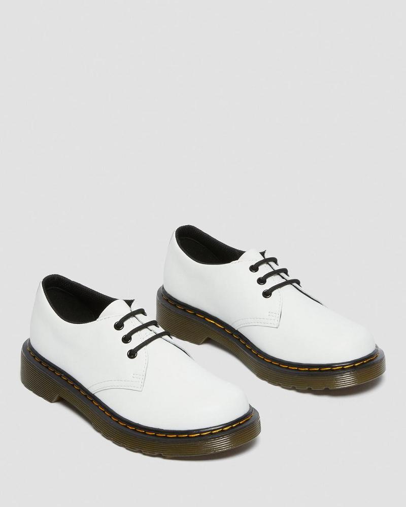 Zapatos Dr Martens Junior 1461 Cuero Encaje Up Niños Blancos | MX 101HAP